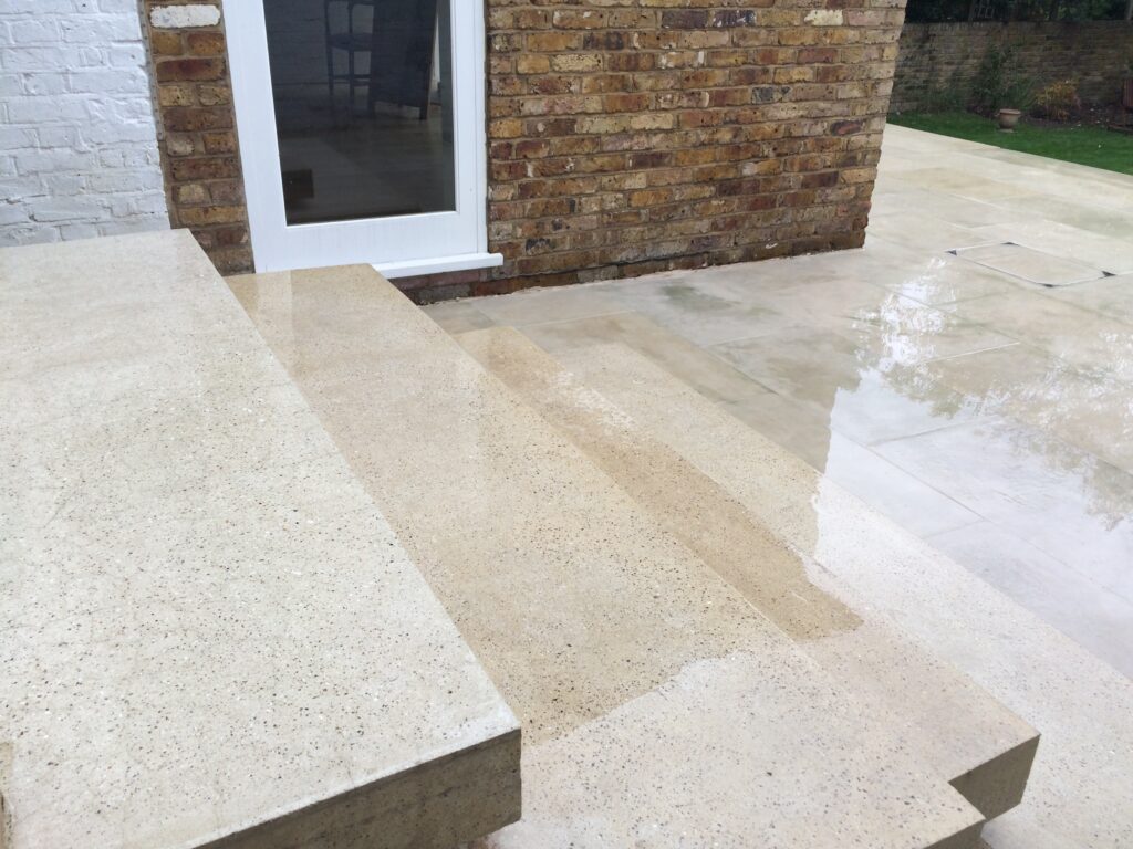 Patio and Polished Concrete Steps Hampstead